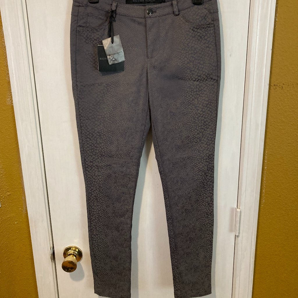 Silvian Heach Women's Size 26 Inside & Out Snakeskin Print Skinny Pants 28x29 "
